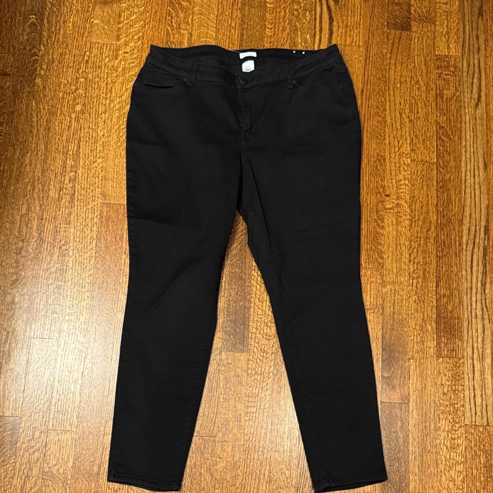 Westport (DressBarn) black Cotton/Spandex Straight leg pants/jeans